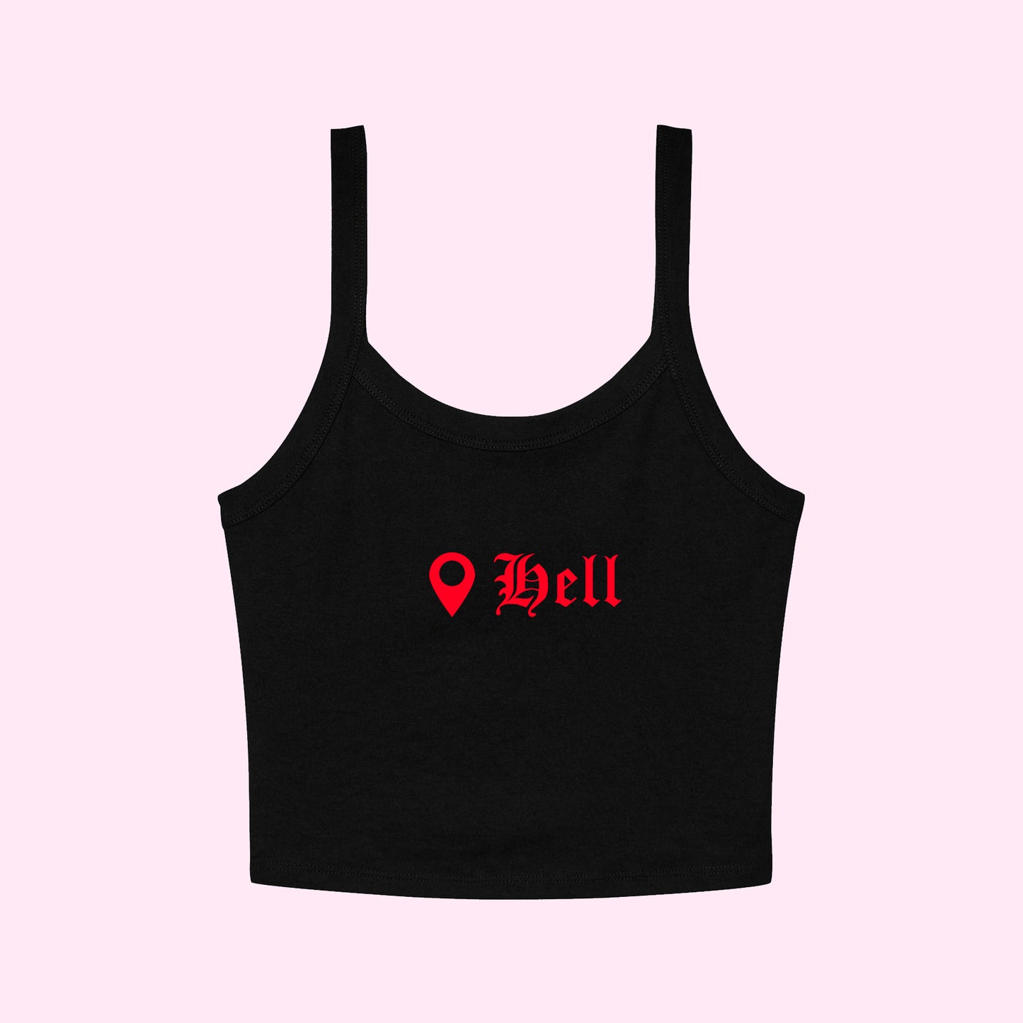 Hell Location Cropped Tank Top