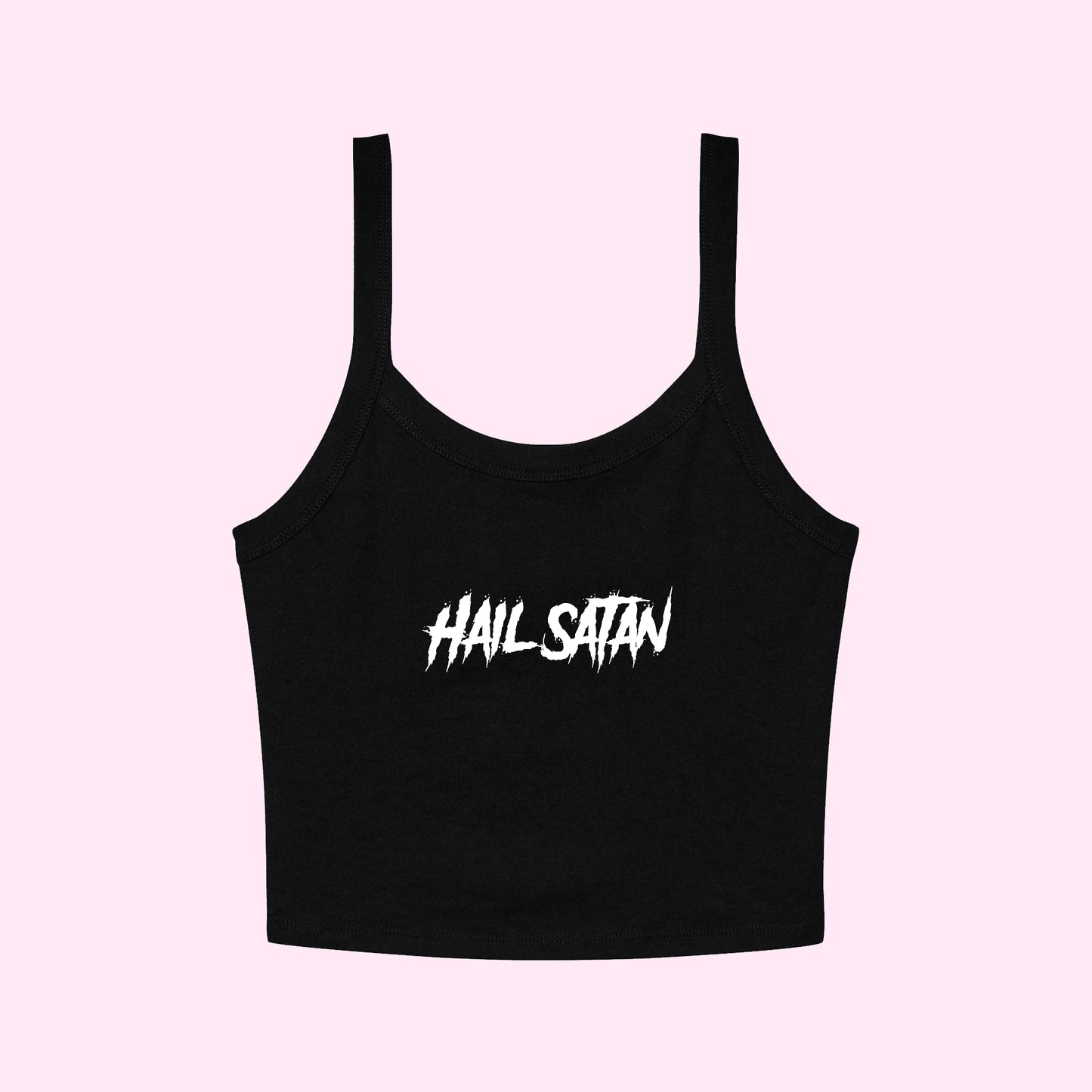 Hail Satan Cropped Tank Top