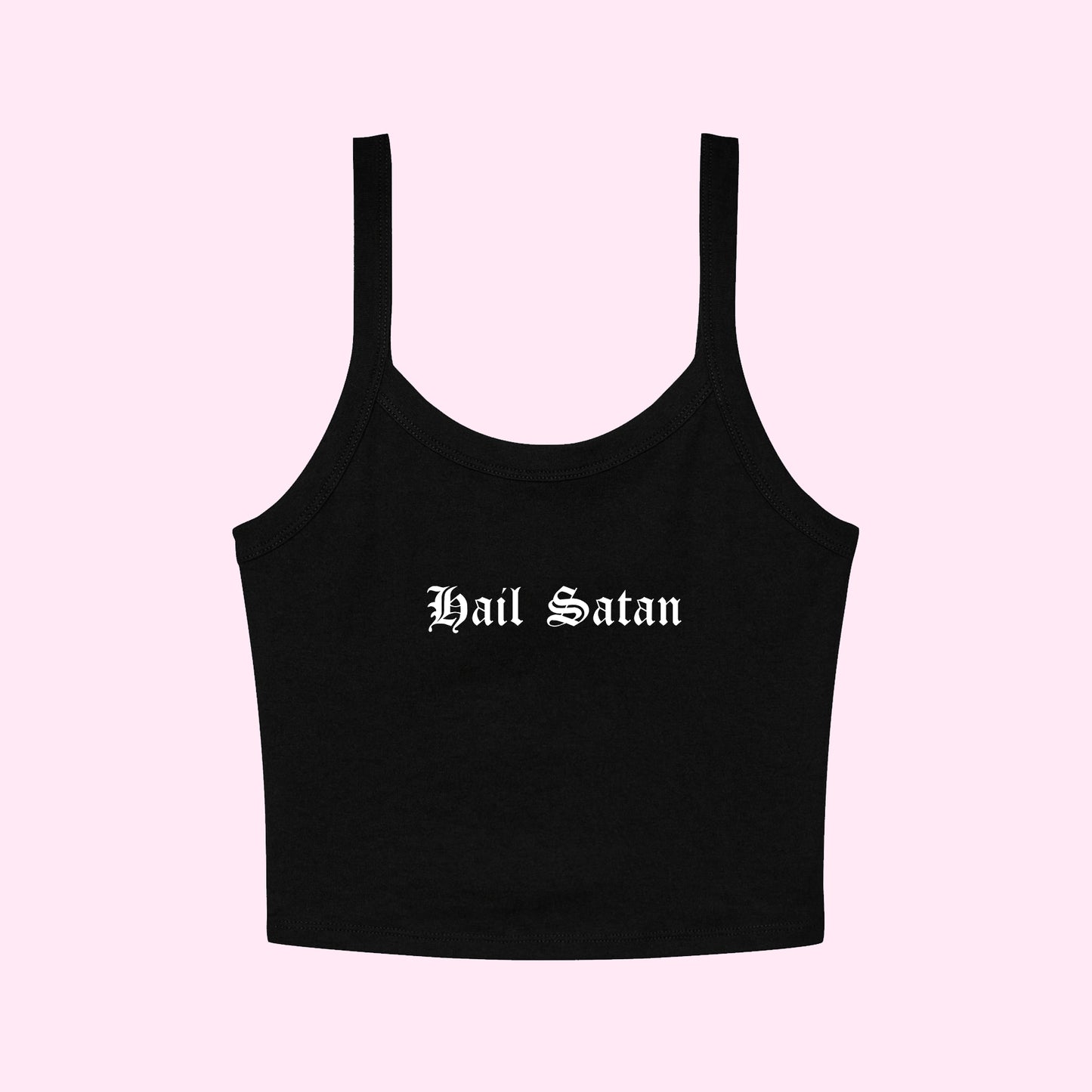 Hail Satan Cropped Tank Top