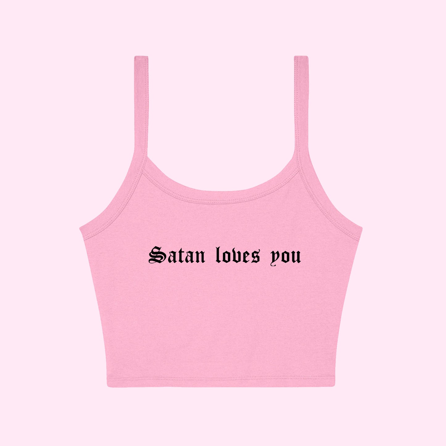 Satan Loves You Cropped Tank Top