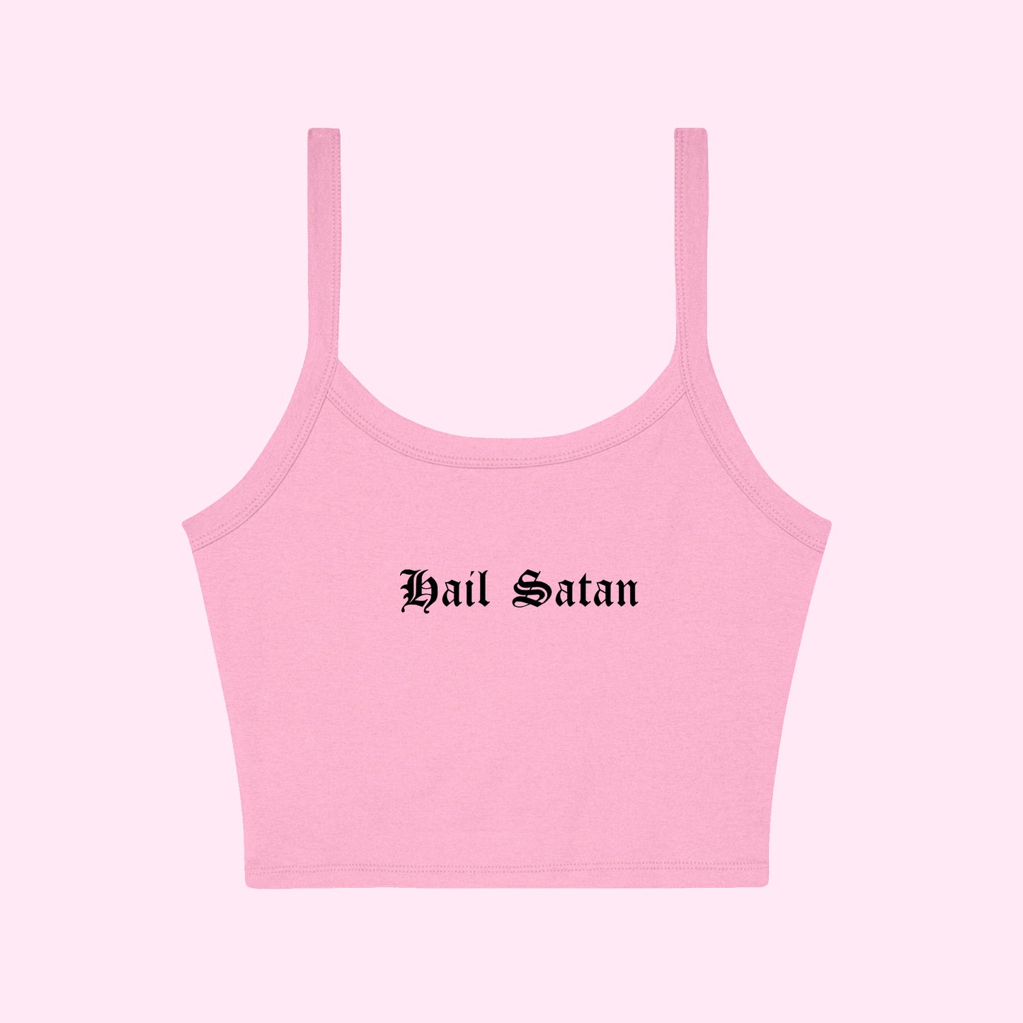 Hail Satan Cropped Tank Top