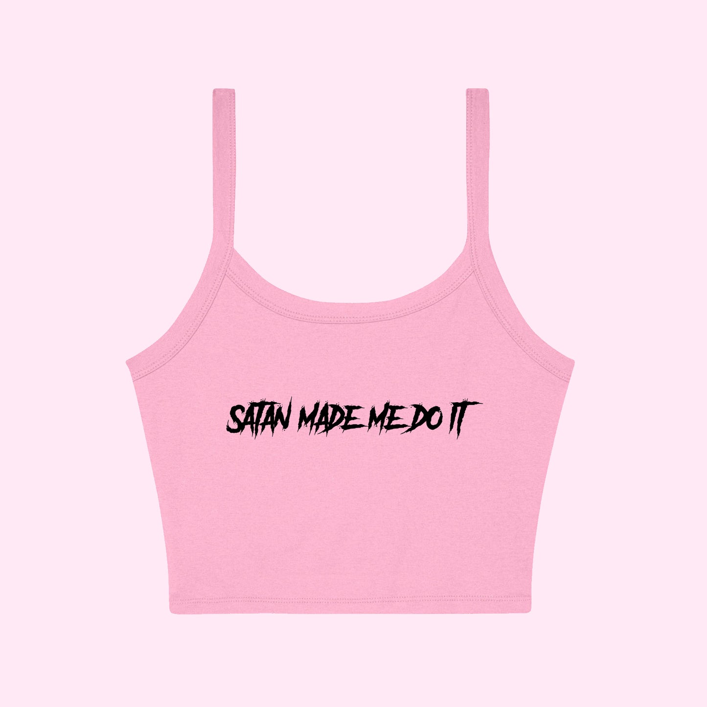 Satan Made Me Do It Cropped Tank Top