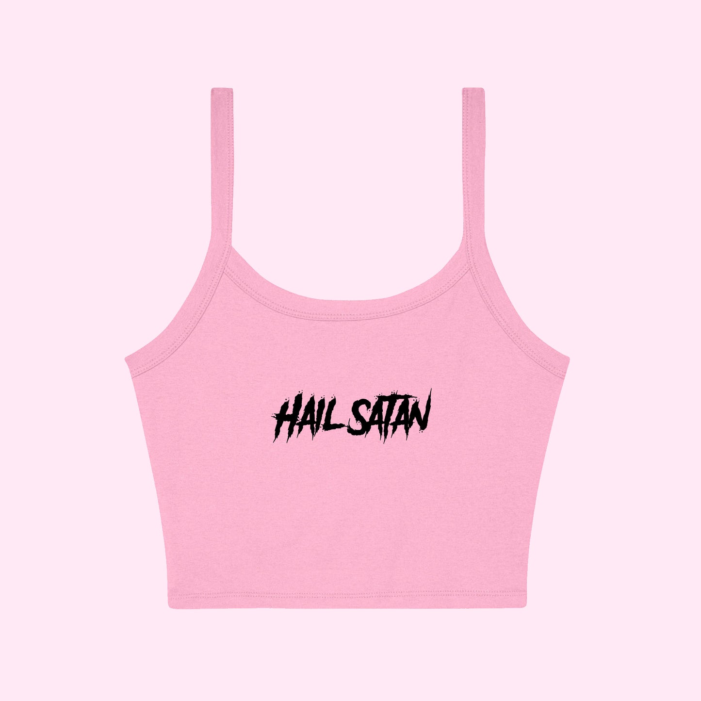 Hail Satan Cropped Tank Top