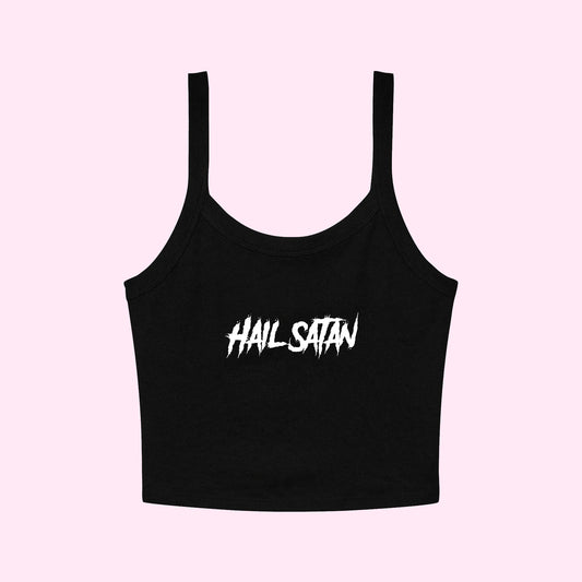 Hail Satan Cropped Tank Top