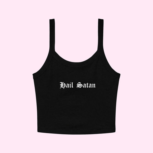 Hail Satan Cropped Tank Top