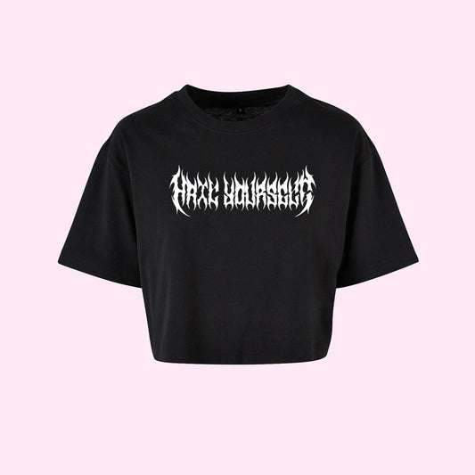 Hail Yourself Metal Crop Top