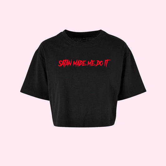 Satan Made Me Do It Crop Top