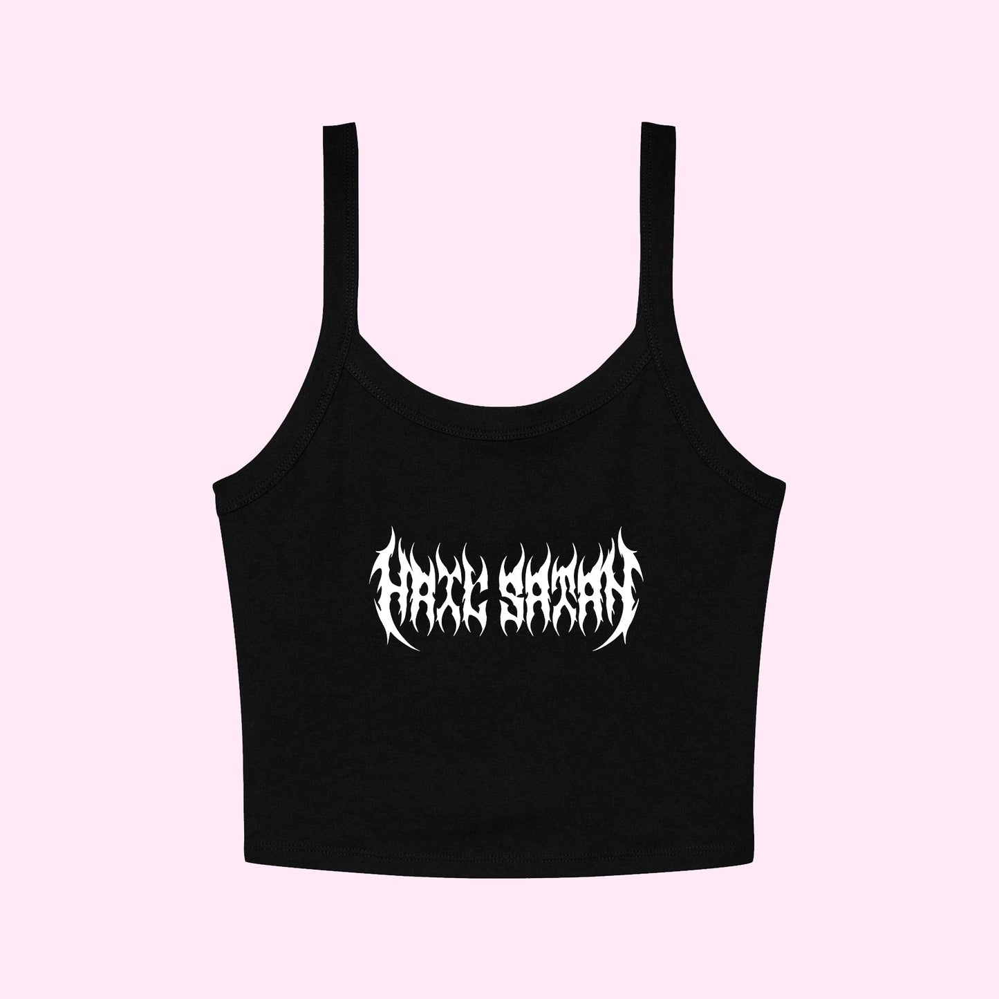 Hail Satan Metal Cropped Tank Top