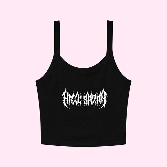 Hail Satan Metal Cropped Tank Top