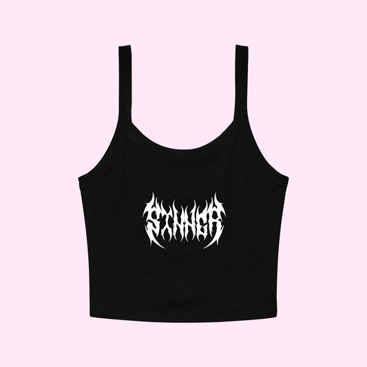 Sinner Metal Cropped Tank Top
